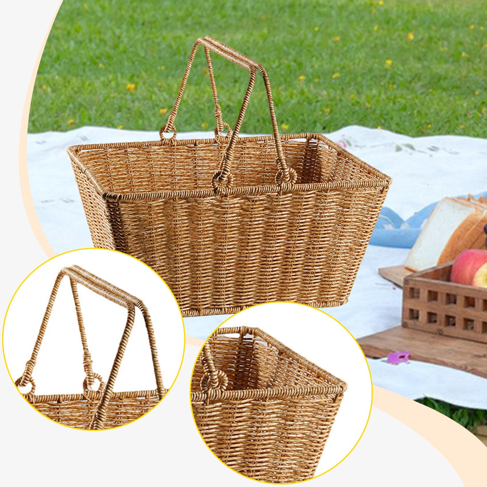 Snacks Food Gift Baskets - Корзина для пикника с ручкой, прочная,