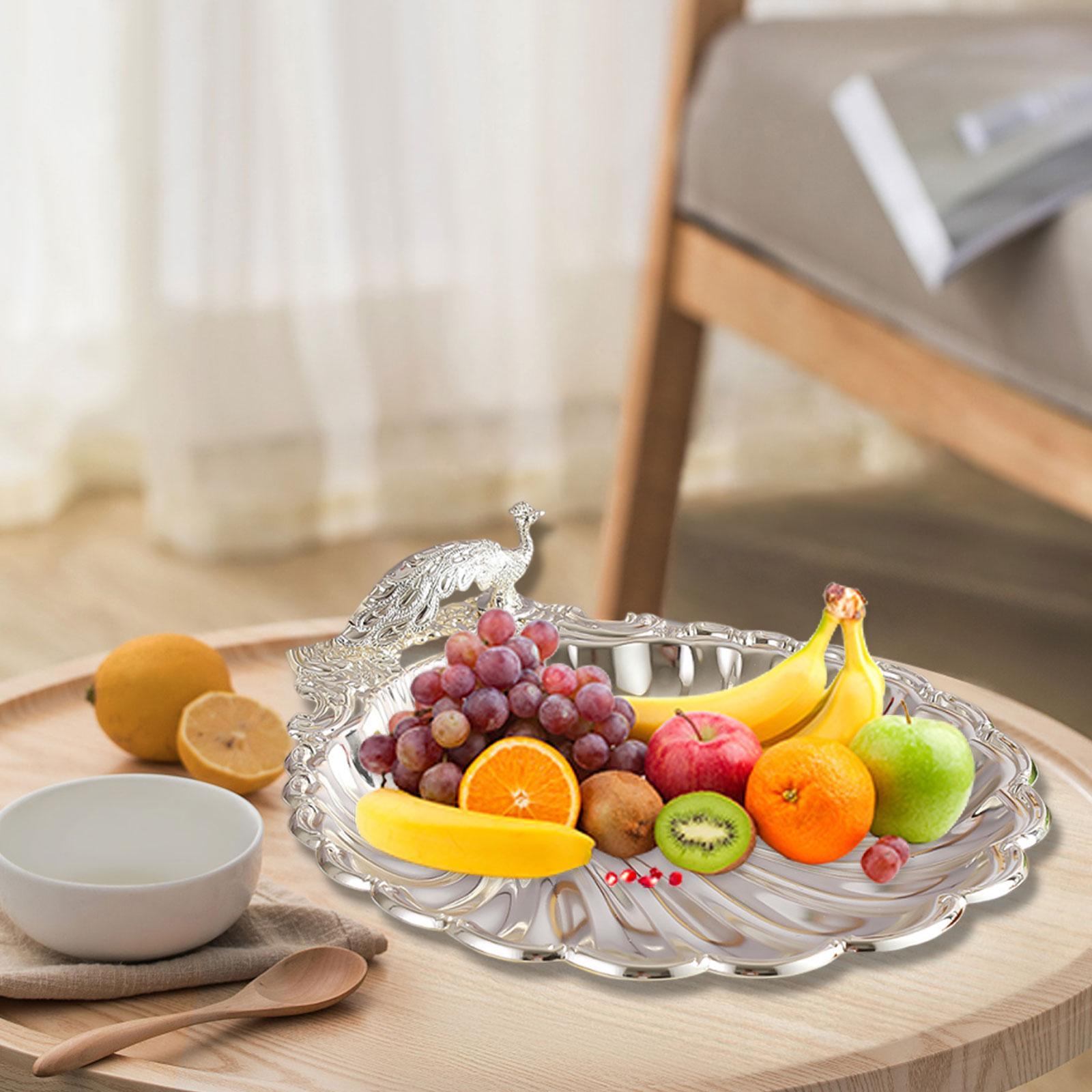 Snacks Food Gift Baskets - Премиальная металлическая фруктовница: вместительная чаша для