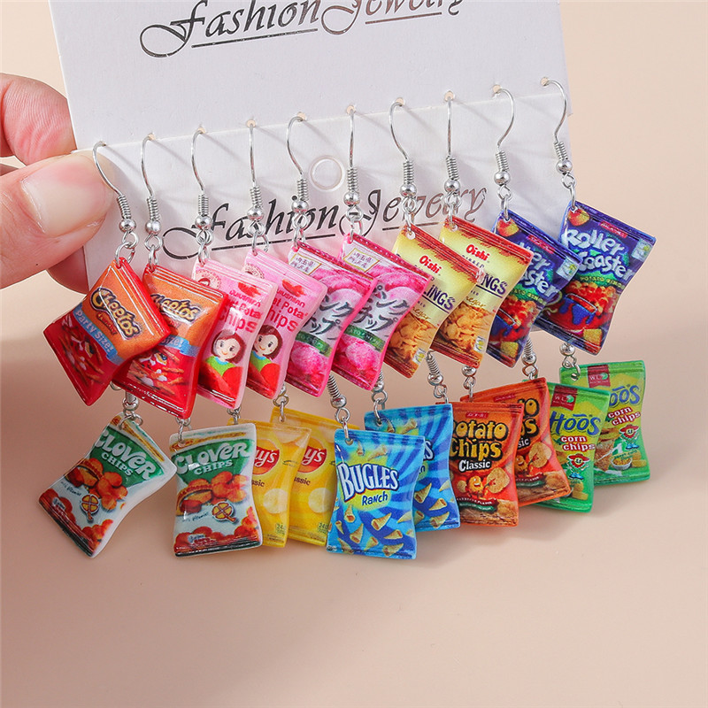 Zinc Food Snacks - Aihua новые модные женские серьги, милые