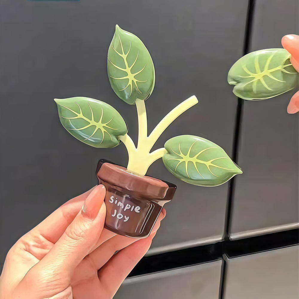 Food Snacks That Are Green - Магнитный зажим в форме зеленого листа,