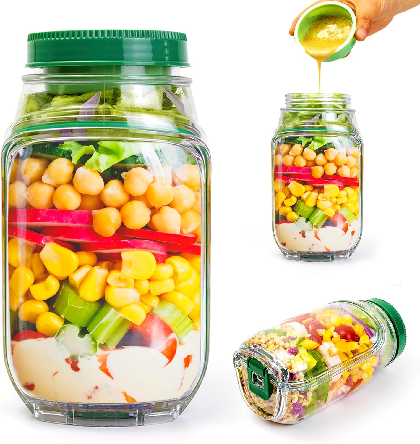 Набор из 2 контейнеров для сал – обзор и цена Food Snacks That Are Green