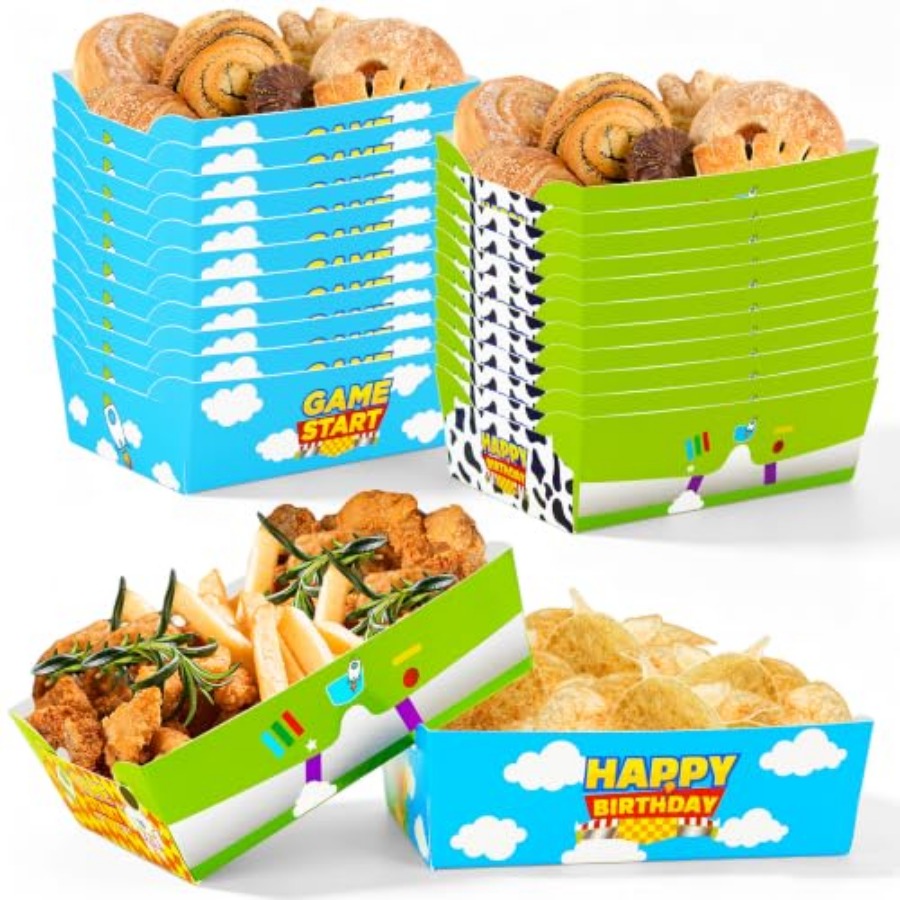 24 шт. одноразовые бумажные та – обзор и цена Food Snacks Party