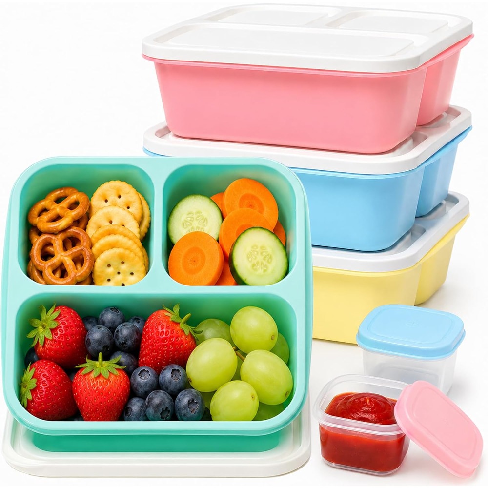 Контейнеры для еды с 3 отделен – обзор и цена Healthy Snacks Food