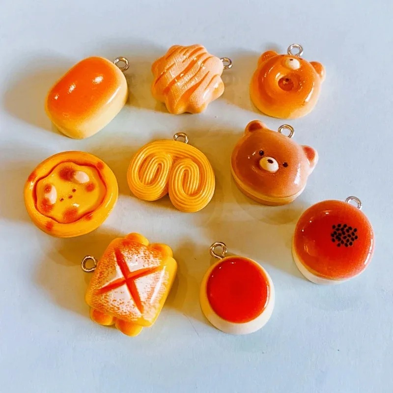 10 шт. милых подвесок из смолы – обзор и цена Food Snacks Party